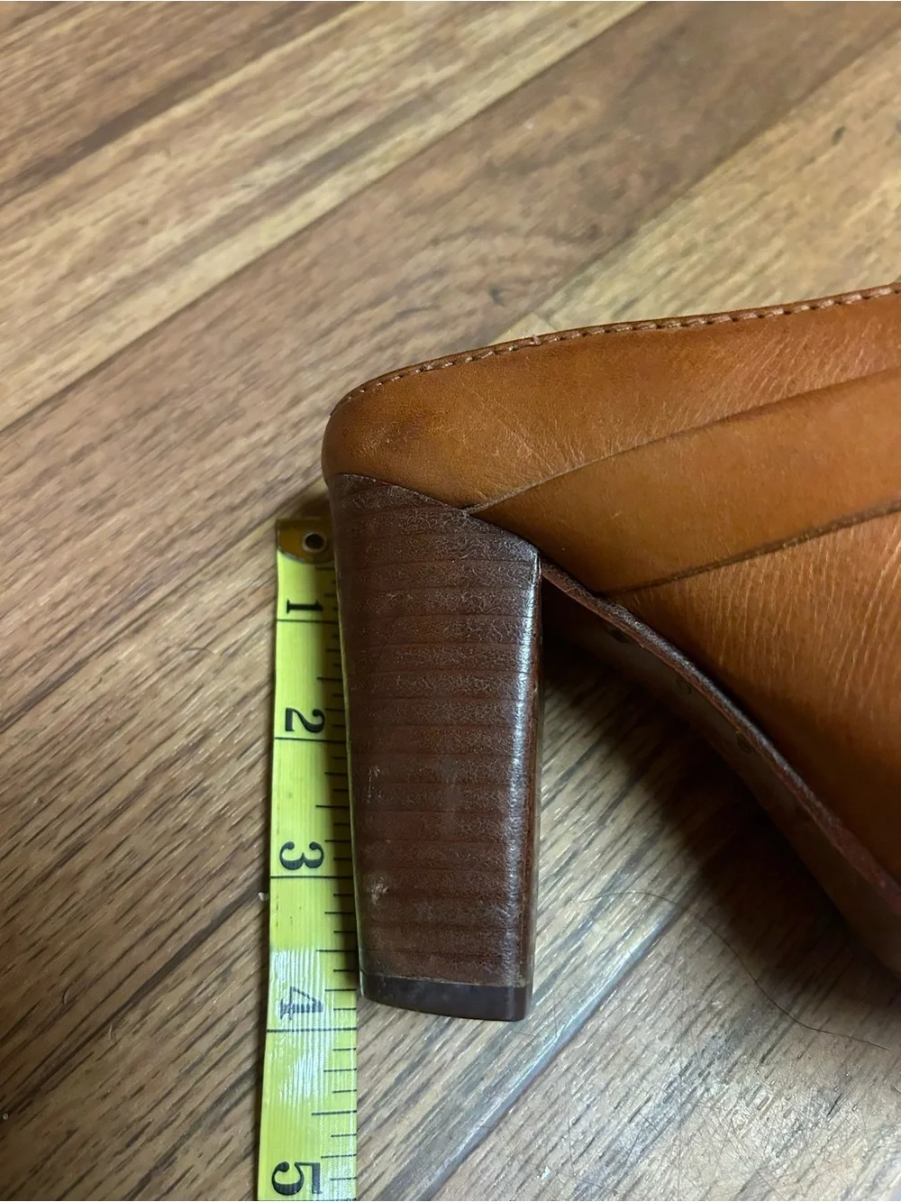 FRYE Men's Tan Leather Clog Mules